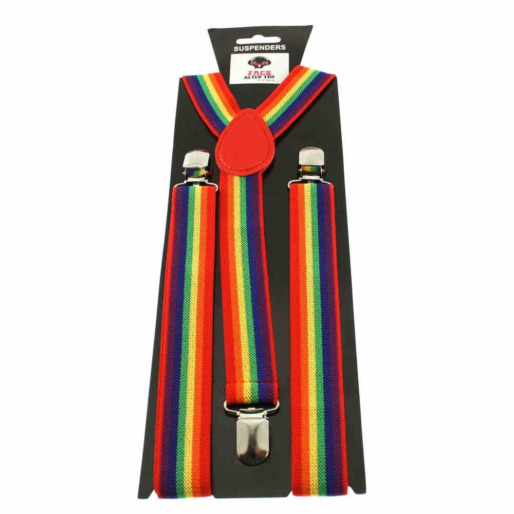 Zac's Alter Ego - Rainbow stripe Hosenträger - Mehrfarben